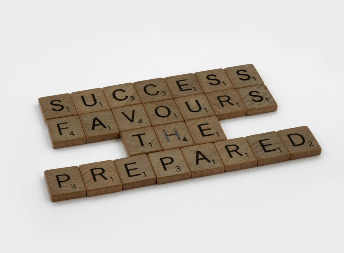 Scrabble Letters that Spell Success Favours the Prepared